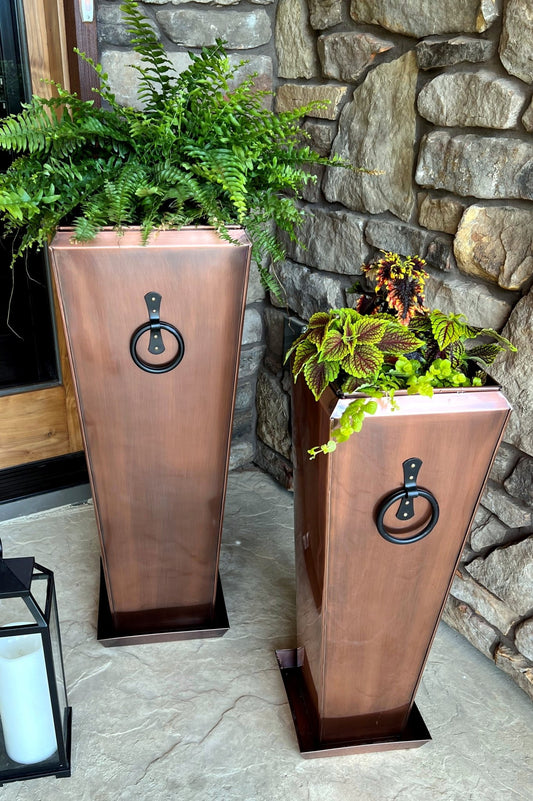 Planting Metal Garden Planters for Fall