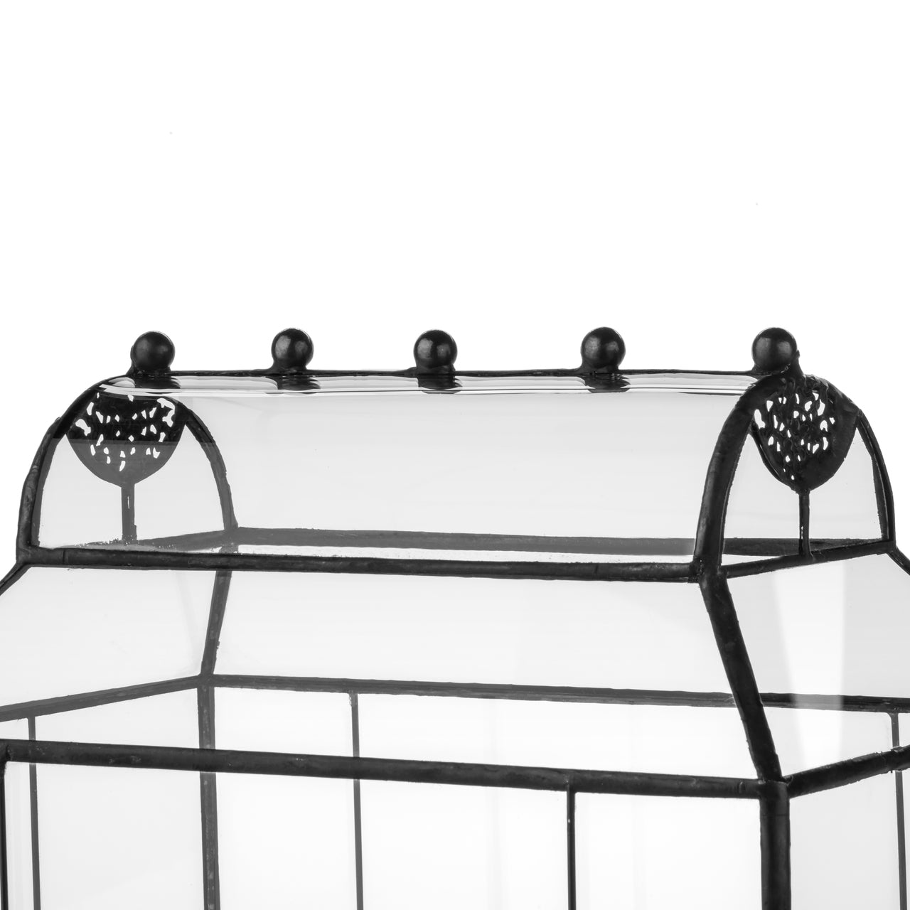 H Potter Barrel Roof Wardian Case Terrarium – Curved Glass Tabletop Display