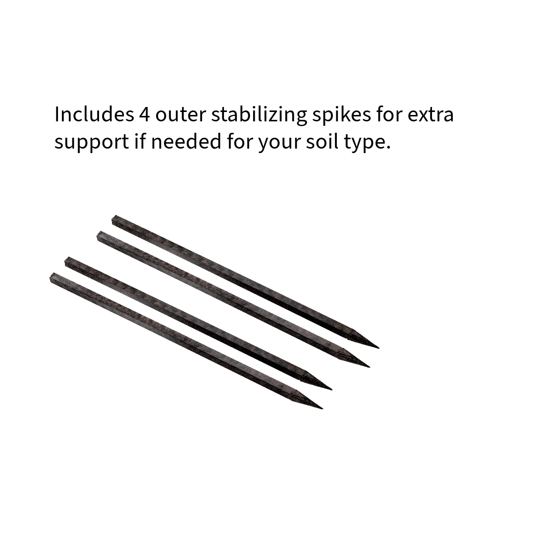 H Potter garden arbor heavy-duty ground stakes