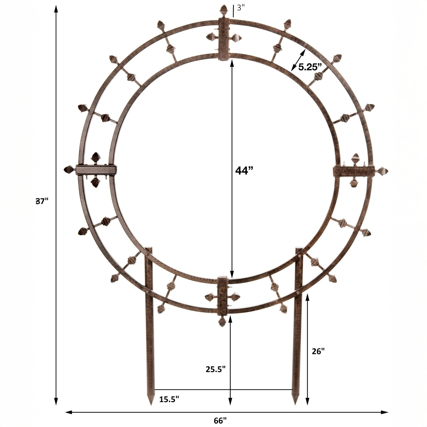H Potter Garden Trellis Wrought Iron Round Metal Yard Art