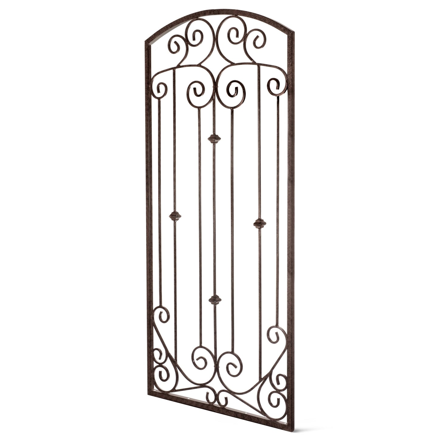 H Potter Large Garden Trellis Wrought Iron Metal Wall Screen with Wall Brackets GAR602W1