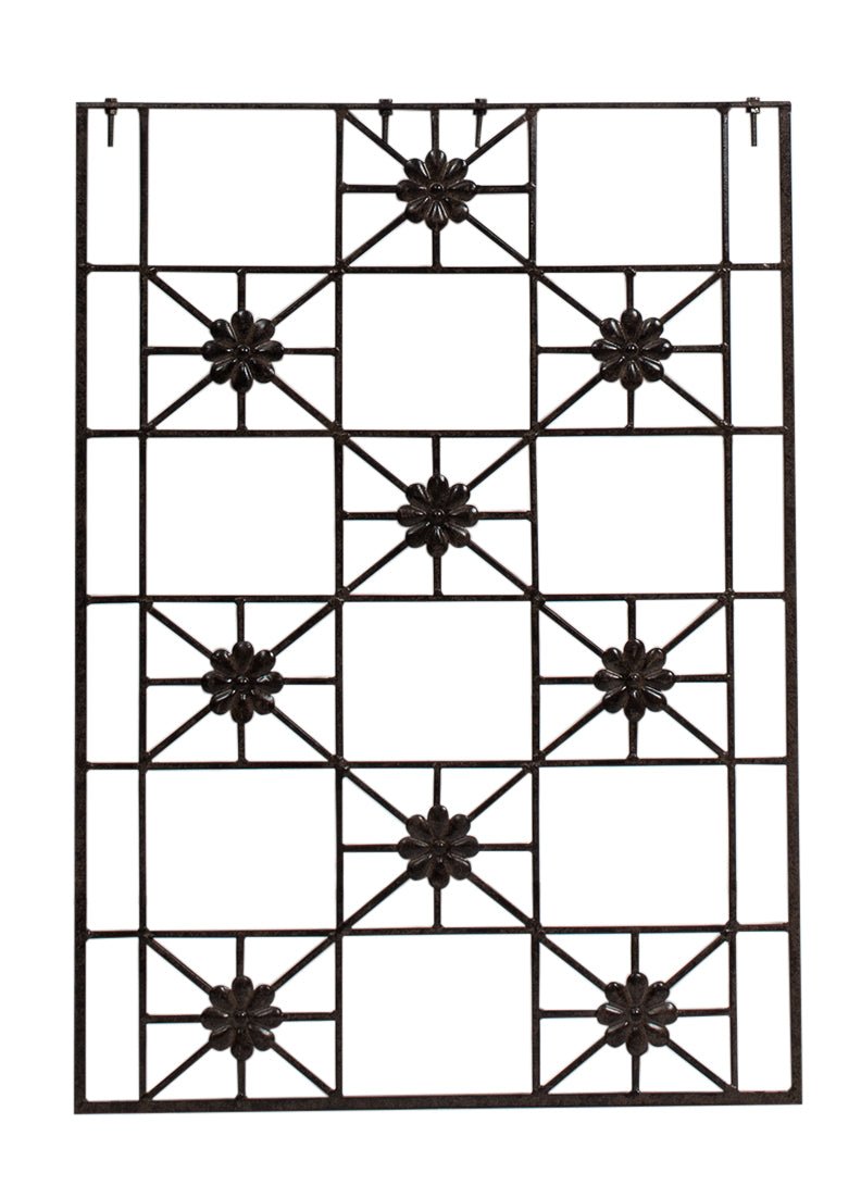 H Potter 5.5 Foot Tall Garden Flower Trellis Wrought Iron Patio & Wall Decor