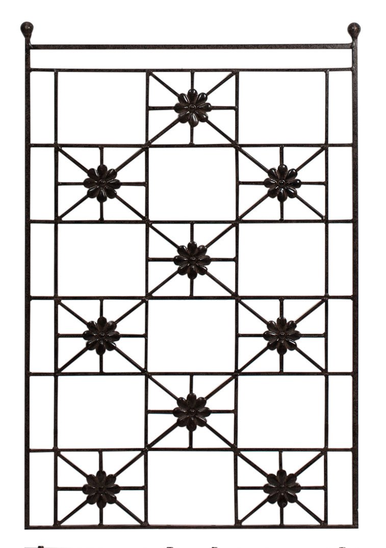 H Potter 5.5 Foot Tall Garden Flower Trellis Wrought Iron Patio & Wall Decor