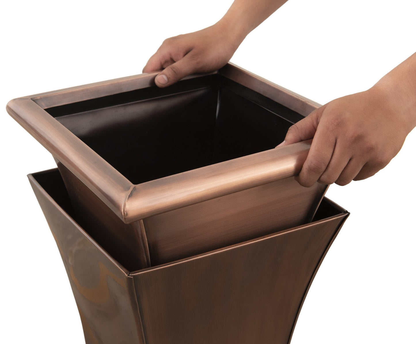 H Potter Tall Planter Copper Indoor Outdoor Patio Deck Garden Flower Pot