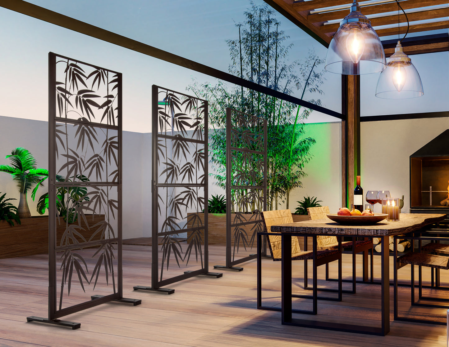 H Potter Rose Trellis Screen Privacy for Patio Deck Balcony