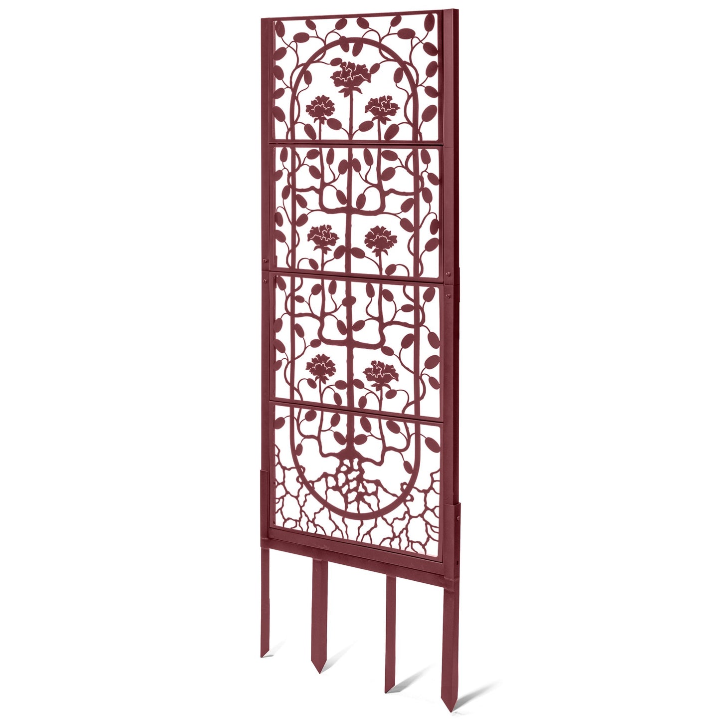 H Potter Garden Trellis Outdoor Privacy Screen for Climbing Plants Large Heavy Duty Metal Backyard Freestanding Ground Spikes