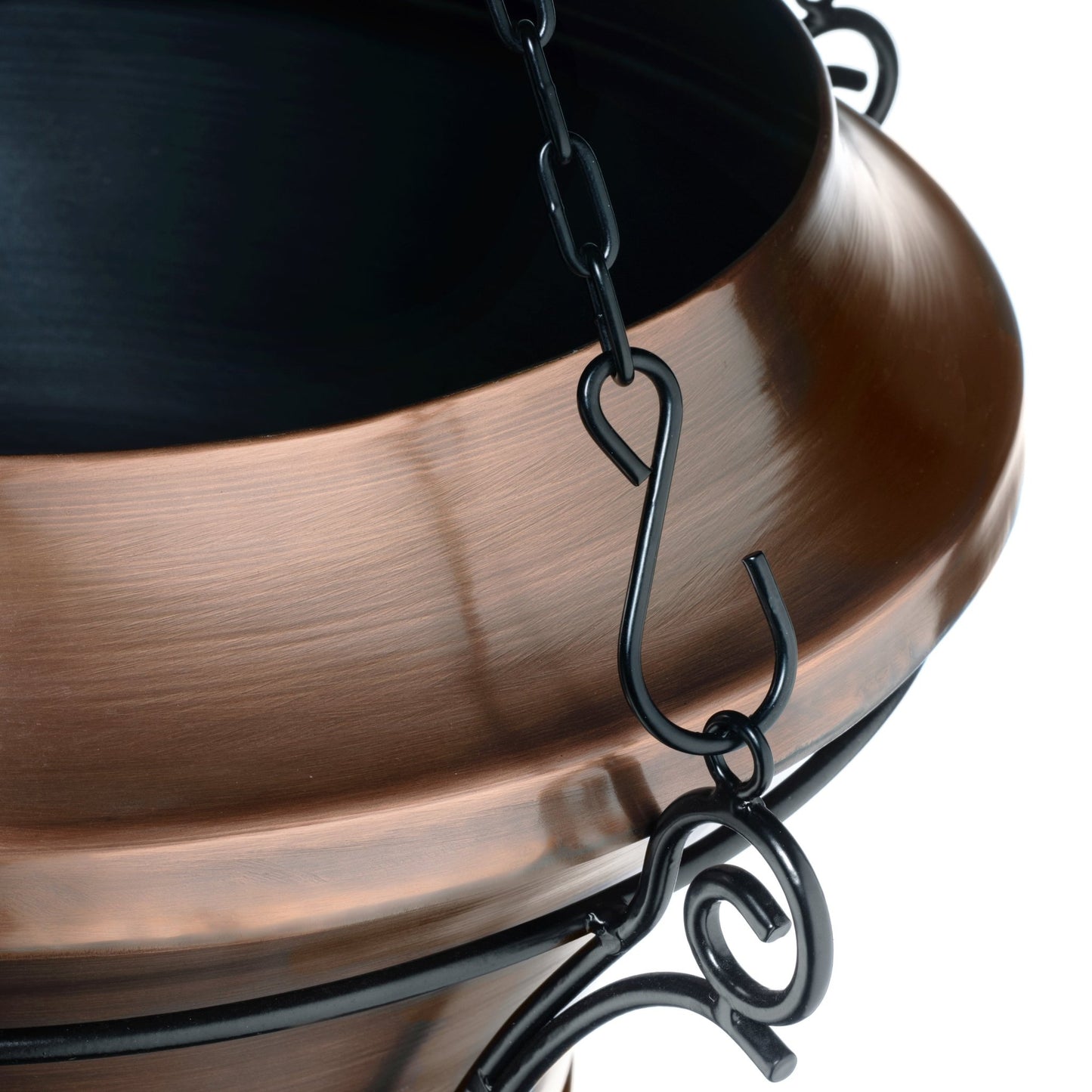 H Potter Hanging Copper Planter For Outdoor Deck Patio Brass