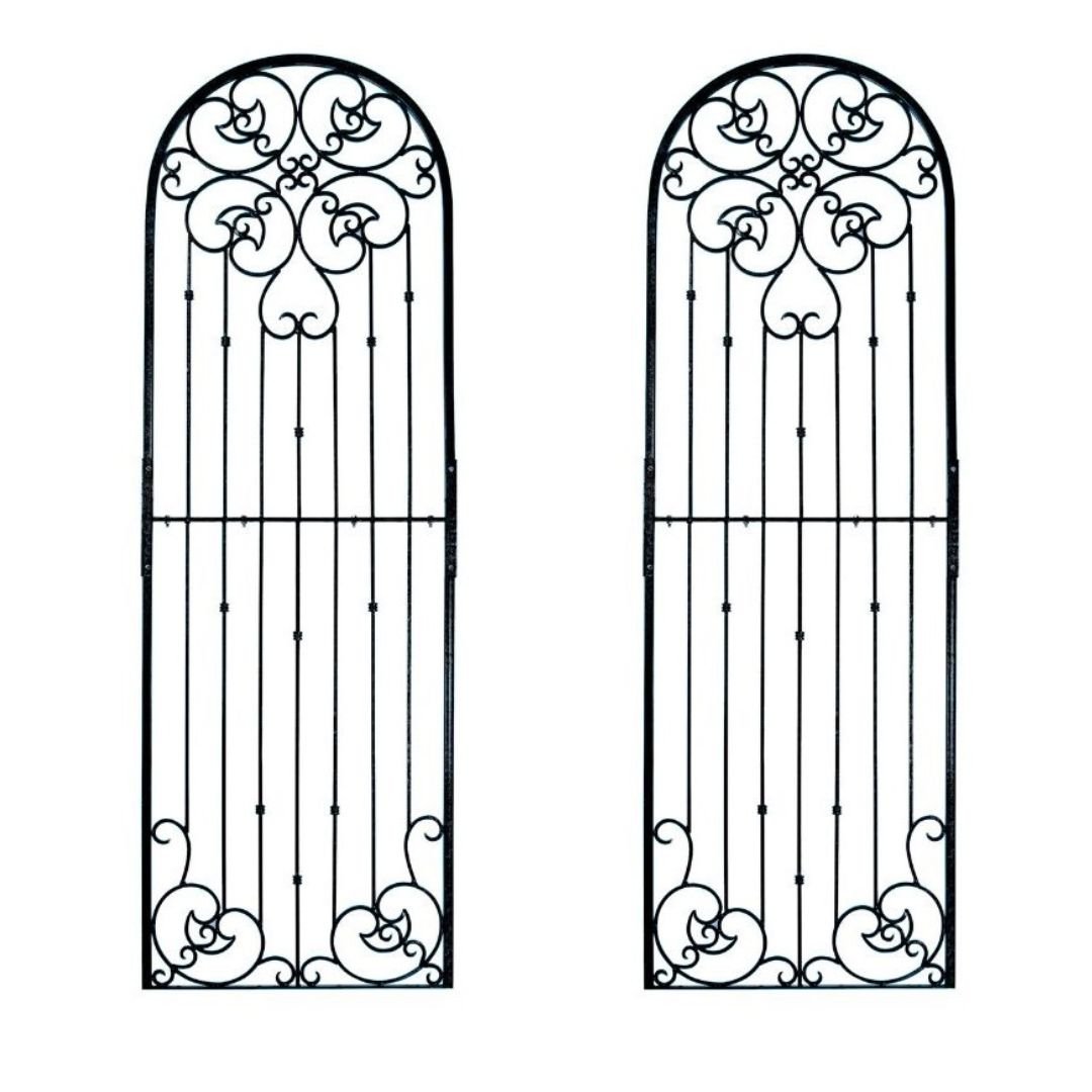 H Potter Garden Trellis Wrought Iron Heavy Scroll Metal Decoration Landscape Backyard Yard Art Structure for Climbing Plants