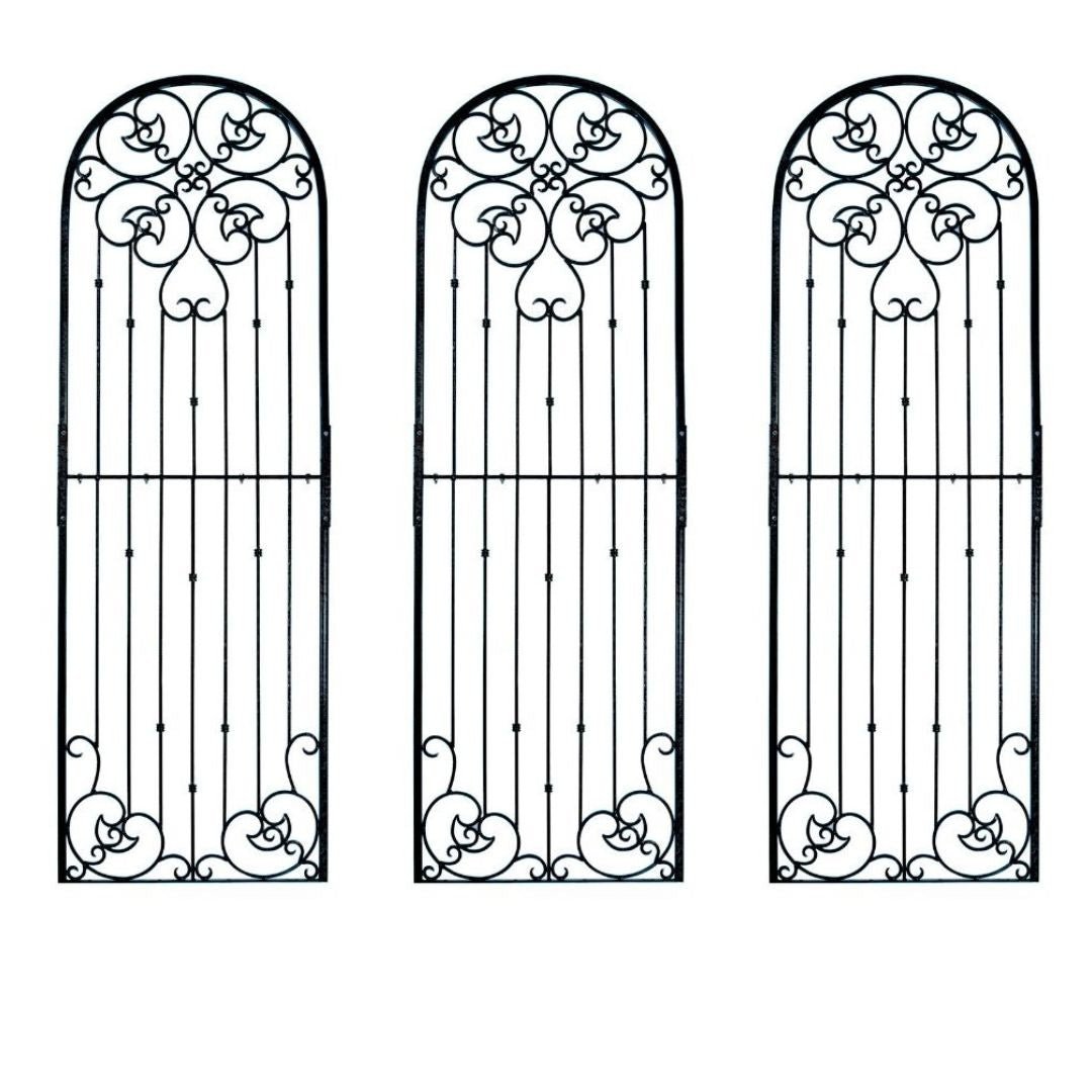 H Potter Garden Trellis Wrought Iron Heavy Scroll Metal Decoration Landscape Backyard Yard Art Structure for Climbing Plants