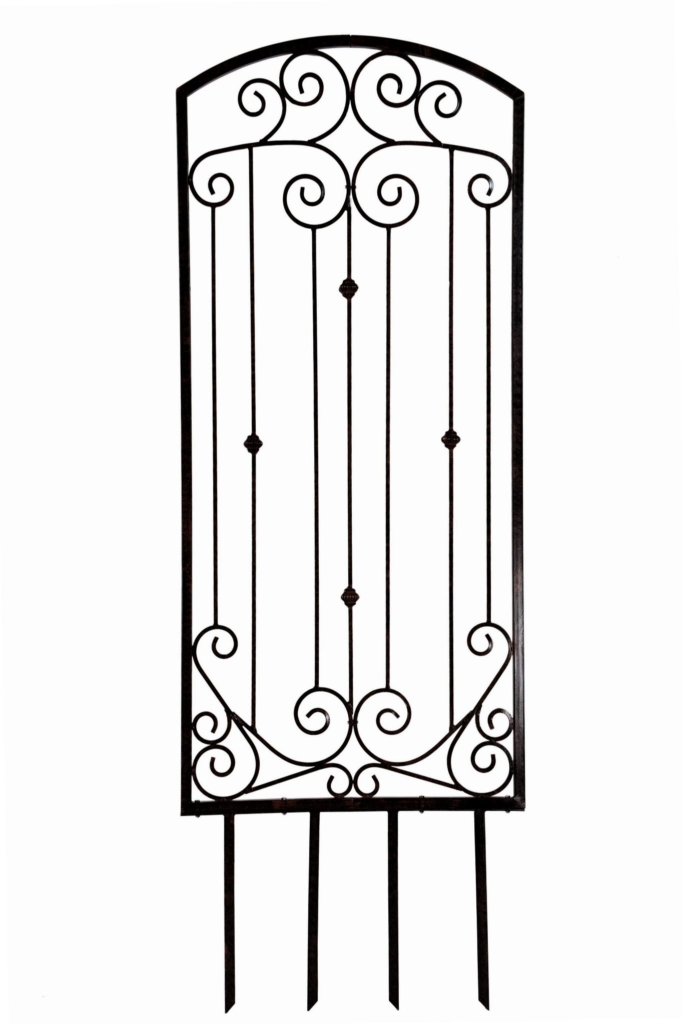 H Potter Set of 2 Garden Trellis Black Wrought Iron Metal Wall Screen with Wall Brackets GAR672W2