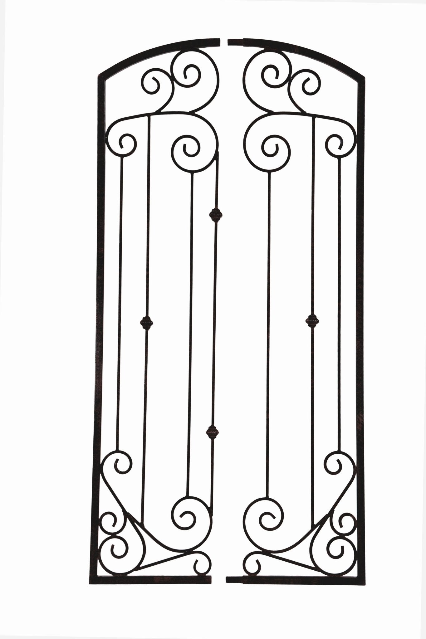 H Potter Large Garden Trellis Wrought Iron Metal Wall Screen Black Finish Fence Backyard landscaping decor flower clematis