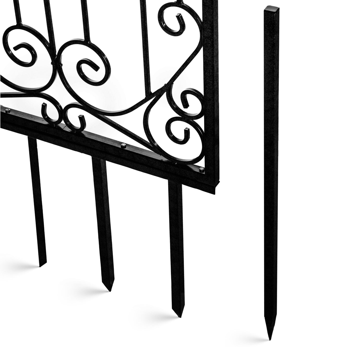 H Potter Large Garden Trellis Wrought Iron Metal Wall Screen Black