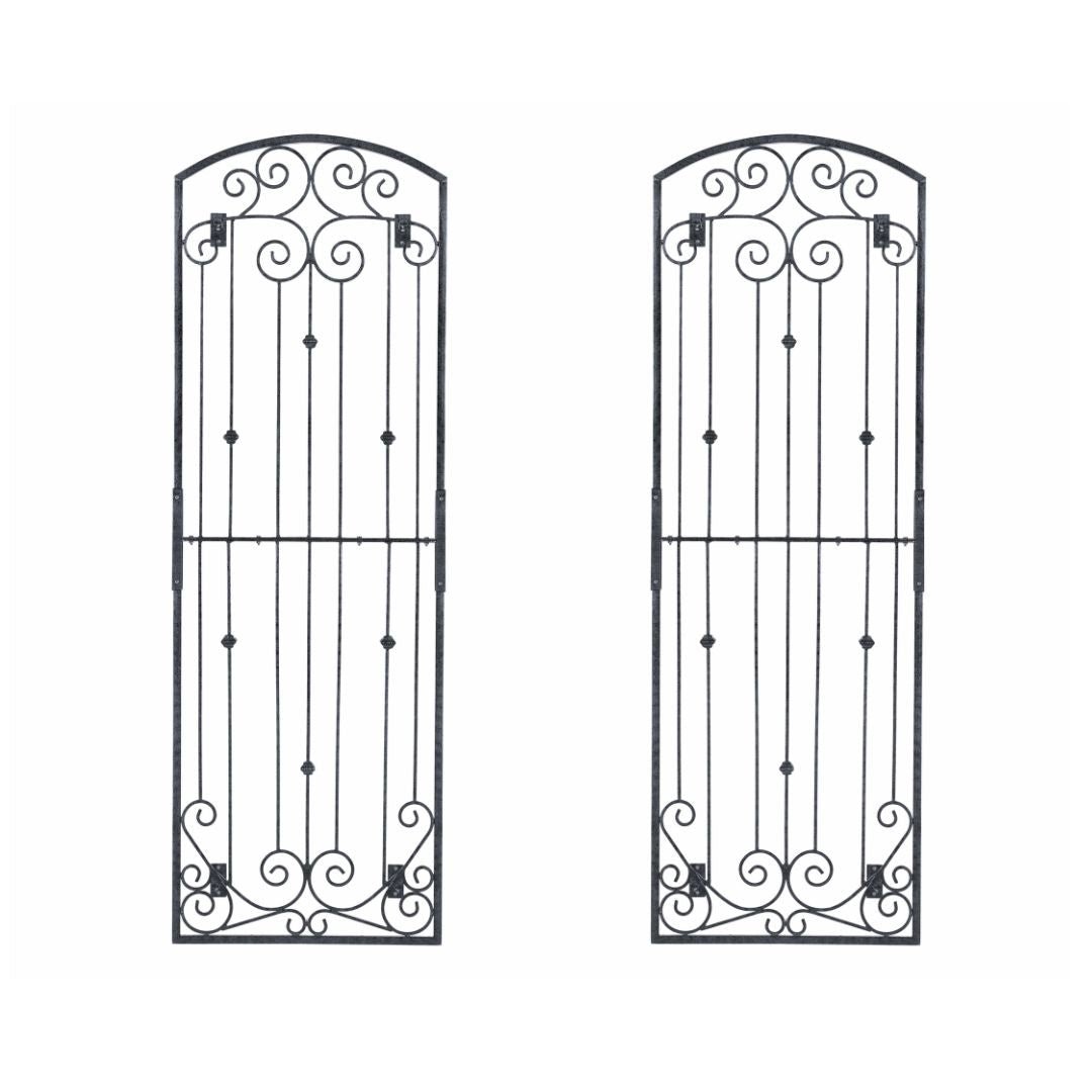 H Potter Garden Trellis Wrought Iron Heavy Scroll Metal Decoration Landscape Backyard Yard Art Structure for Climbing Plants
