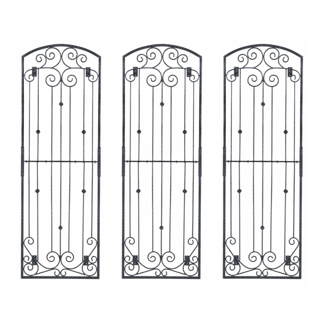 H Potter Garden Trellis Wrought Iron Heavy Scroll Metal Decoration Landscape Backyard Yard Art Structure for Climbing Plants