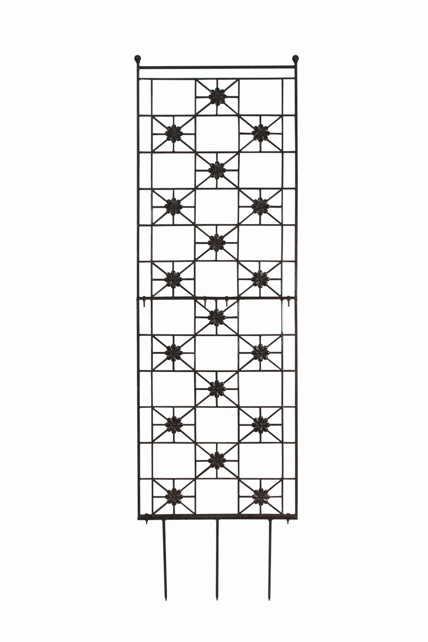H Potter 5.5 Foot Tall Garden Flower Trellis Wrought Iron Patio & Wall Decor - Modern handmade decor - chic hippy plant lover
