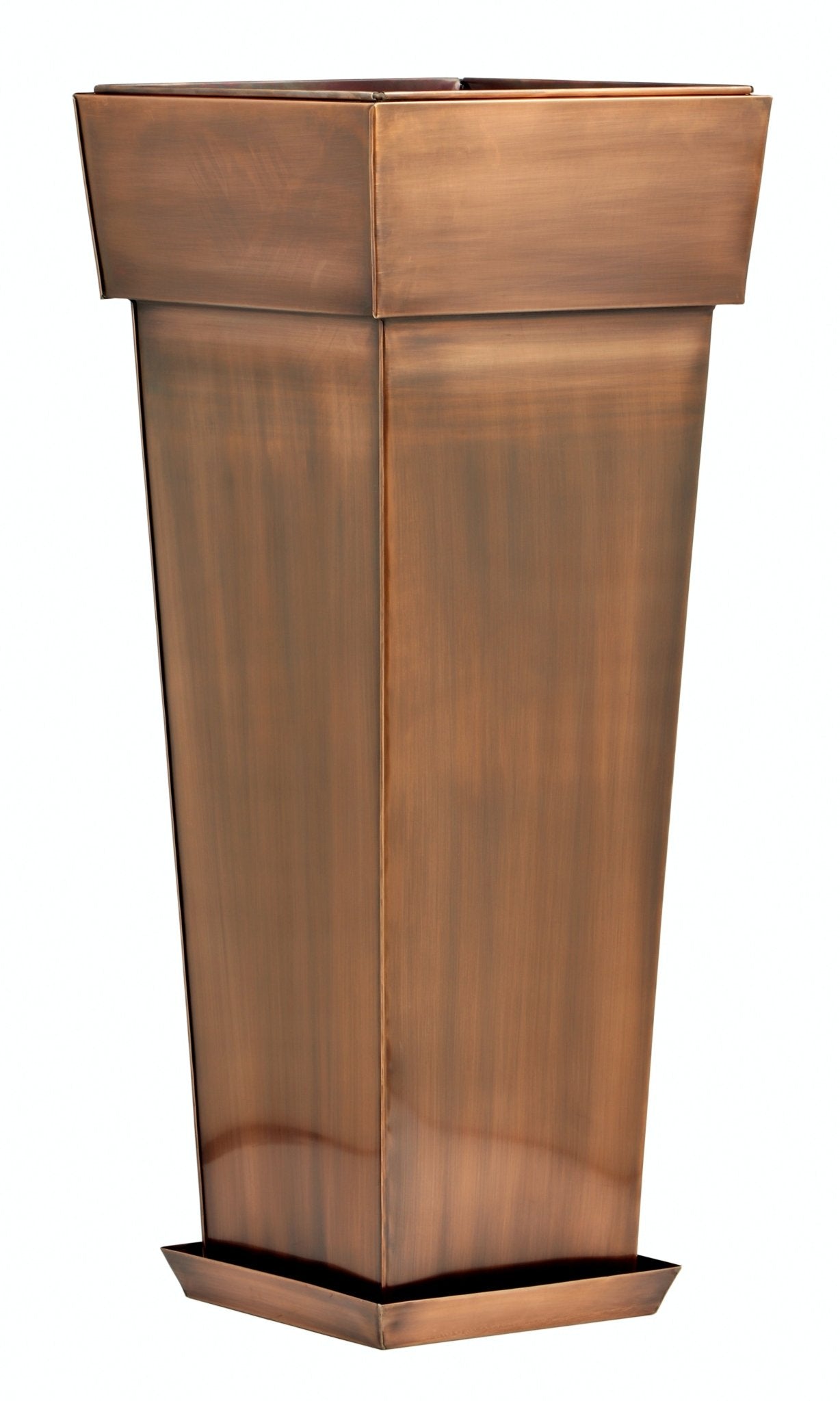 H Potter Planter Tall Copper Handmade Decorative Indoor Outdoor Garden Flower Container for Entryway Front Door Decor