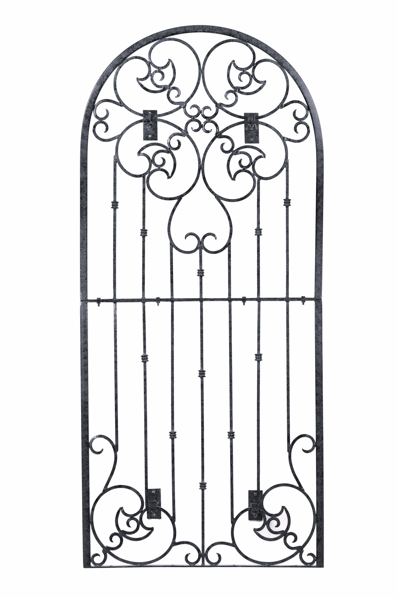 H Potter Black Metal Iron Scroll Wall Trellis w/Mounting Brackets Black