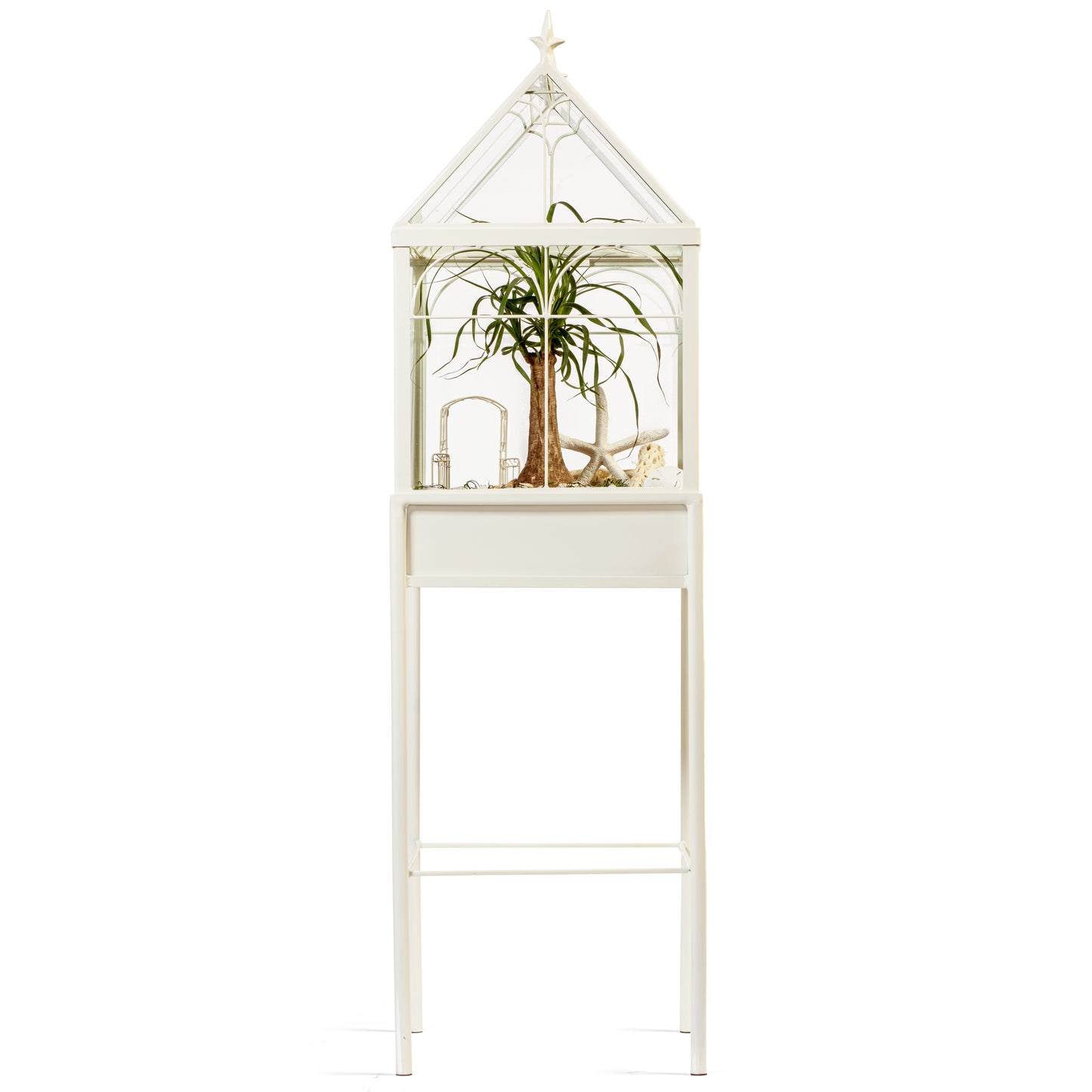 H Potter Square Freestanding Wardian Case Terrarium - Glass Plant Container - Tall Orchids Christmas Valentine Mothers Day