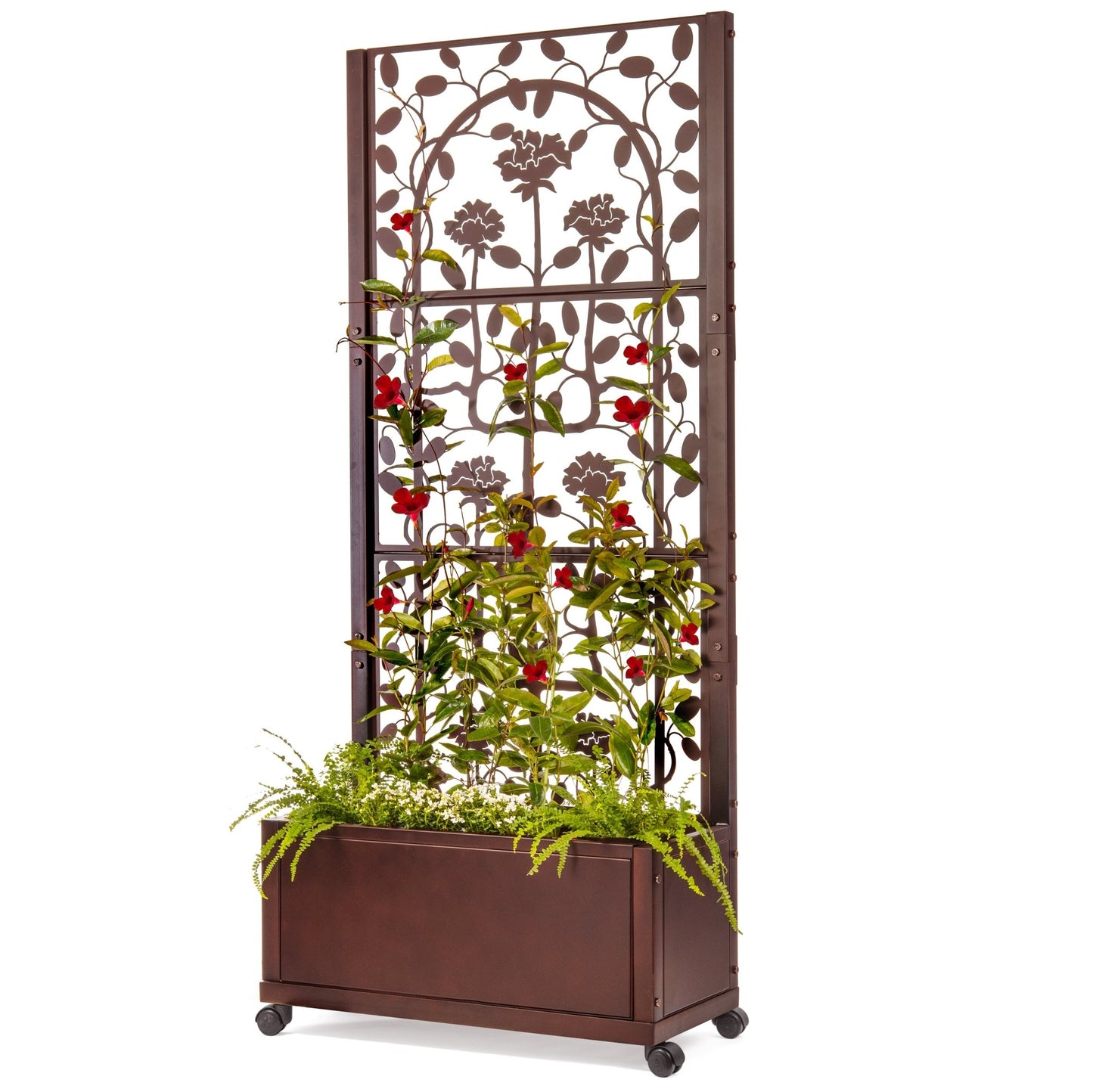 H Potter Rose Trellis Planter Privacy Screen for Patio Deck Balcony