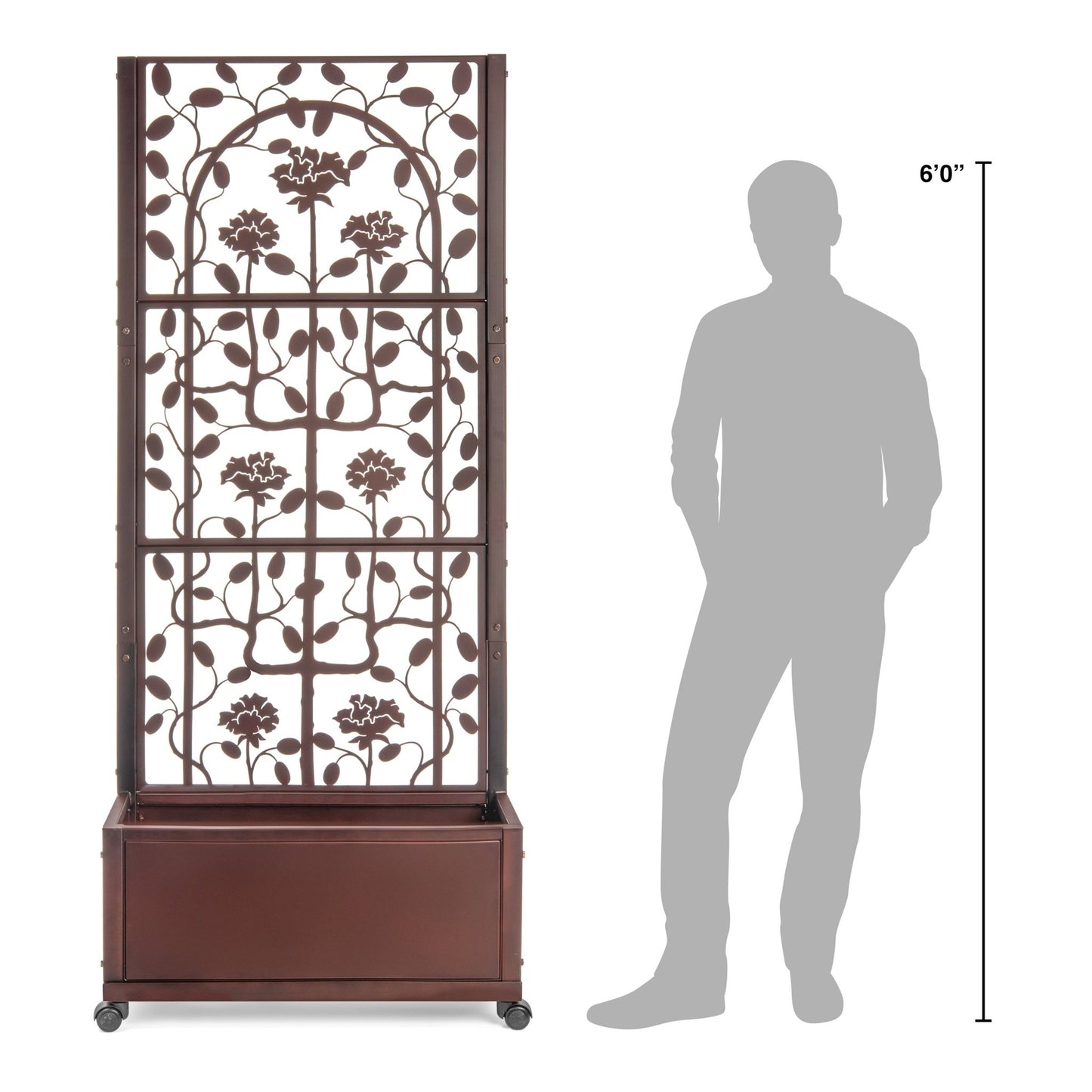 H Potter Rose Trellis Planter Privacy Screen for Patio Deck Balcony