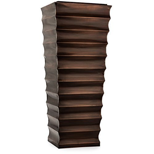 H Potter Planter Large Metal Decorative Ribbed Indoor Outdoor Flower