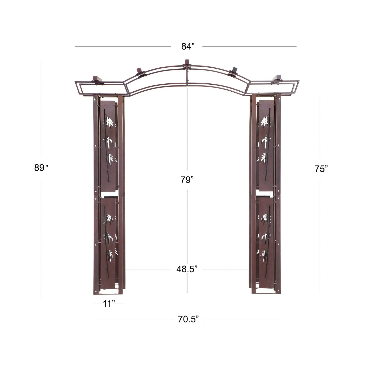 Large Heavy Duty Garden Arbor Trellis Arch Iron by H Potter