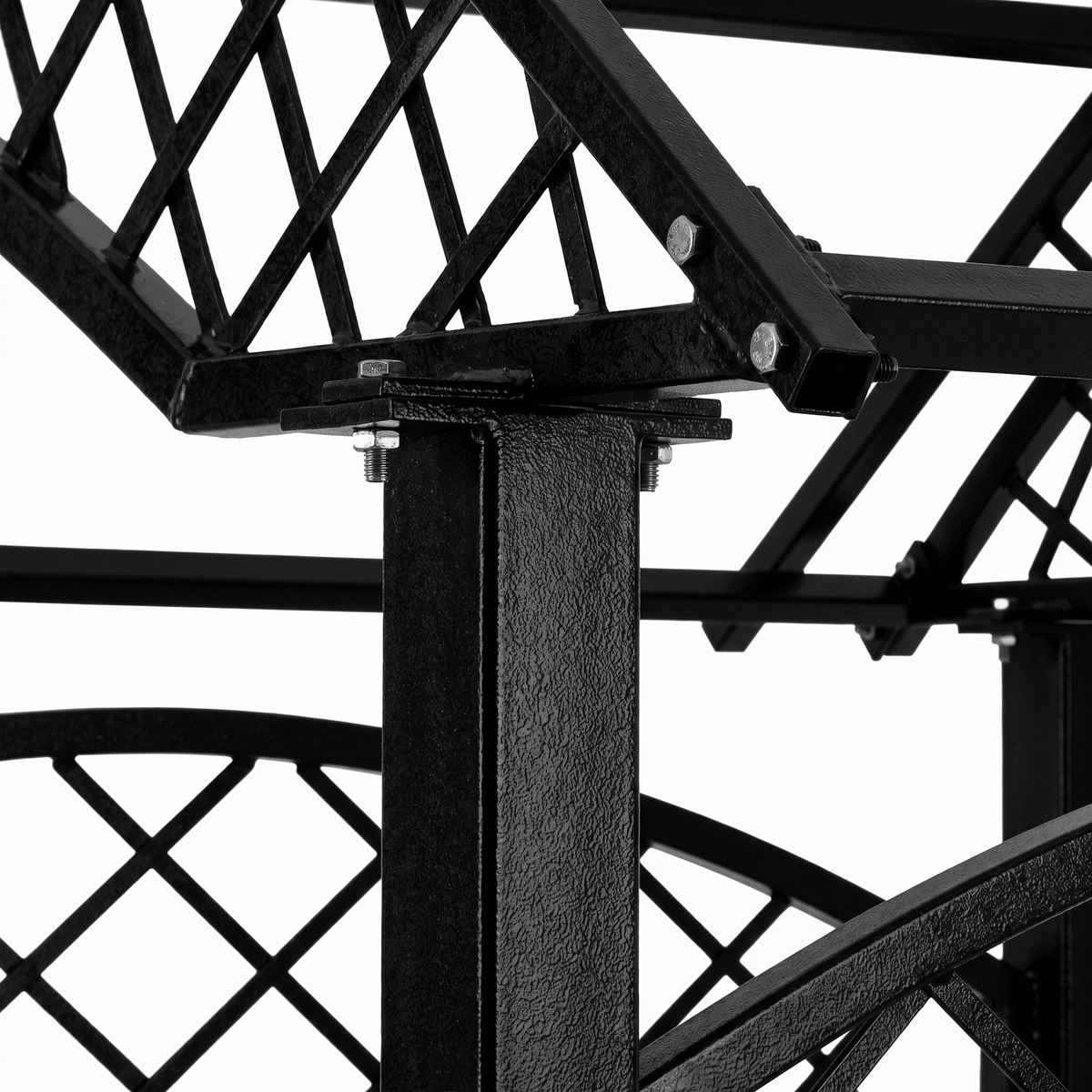 H Potter Savannah Garden Arbor Set of 2 – Black Iron Trellis Arches