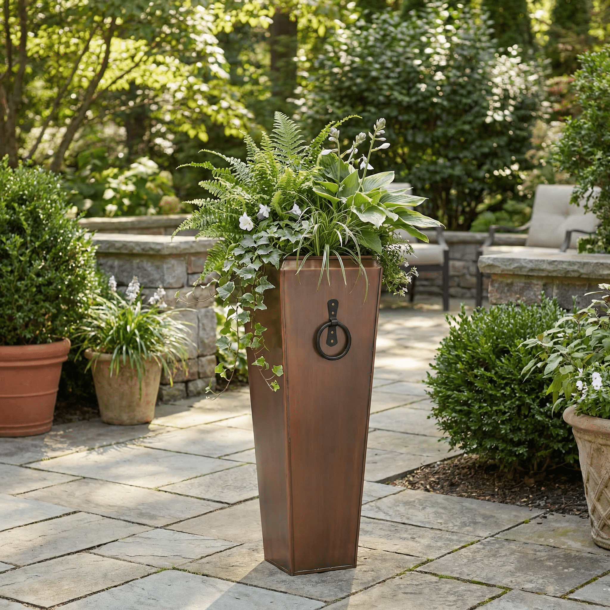 H&O.cp Plants pot TYPE-001 Mサイズ Planter Small Indoor Outdoor Planter - Antique Copper Finish