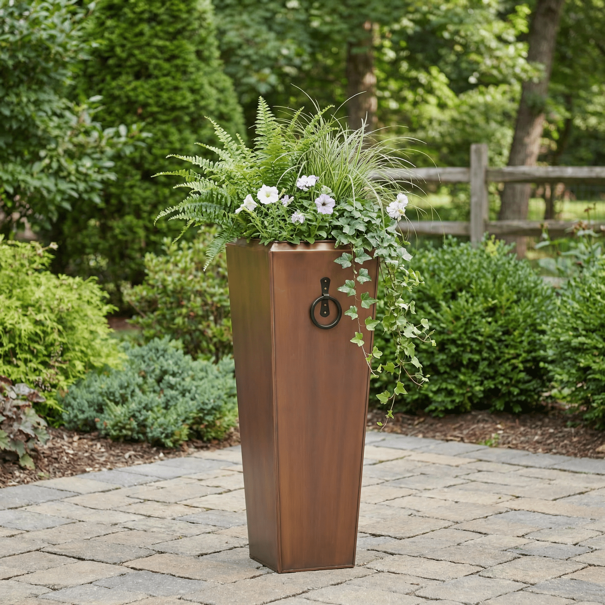 large copper indoor plant pots H Potter Tall Outdoor Indoor Planter