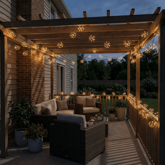 h potter sparkle lights on patio outdoor lighting