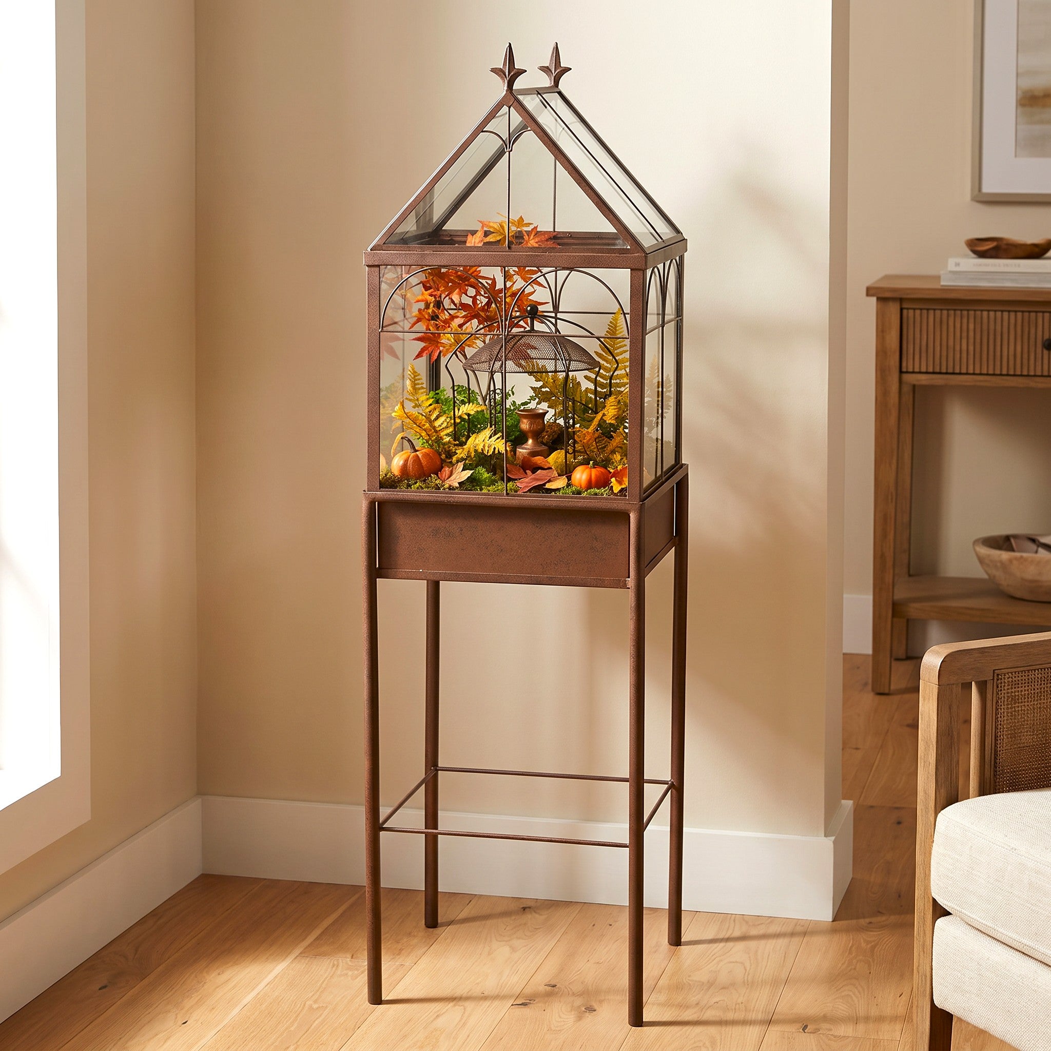 Large Wardian Case Square Freestanding Terrarium H Potter