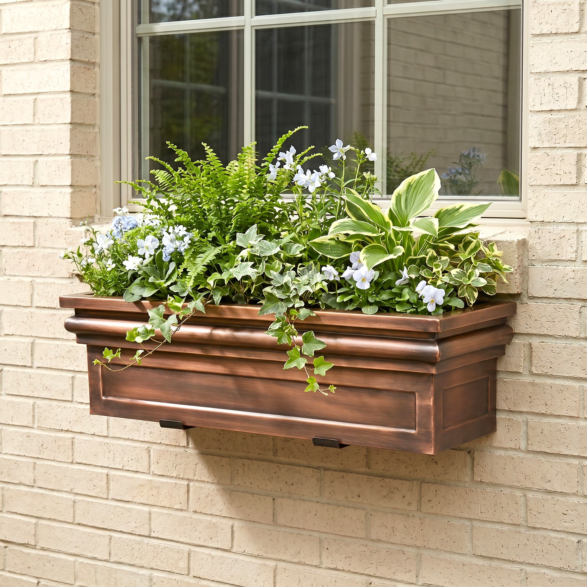 green window box planters H Potter Williamsburg Window Box 30 Inch Flower Planter Garden Gift