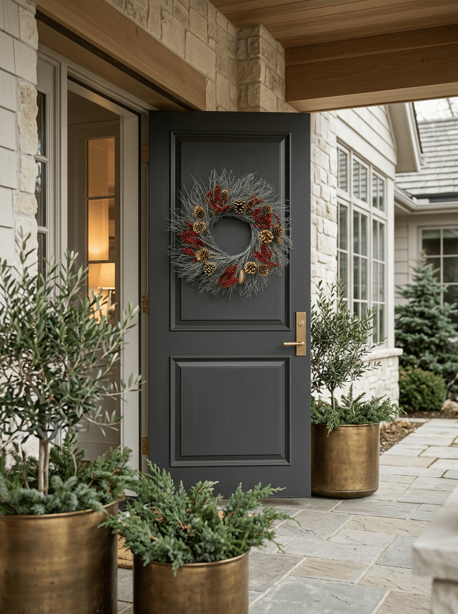 H Potter Winterberry & Gold Dried Holiday Wreath β Indoor/Outdoor