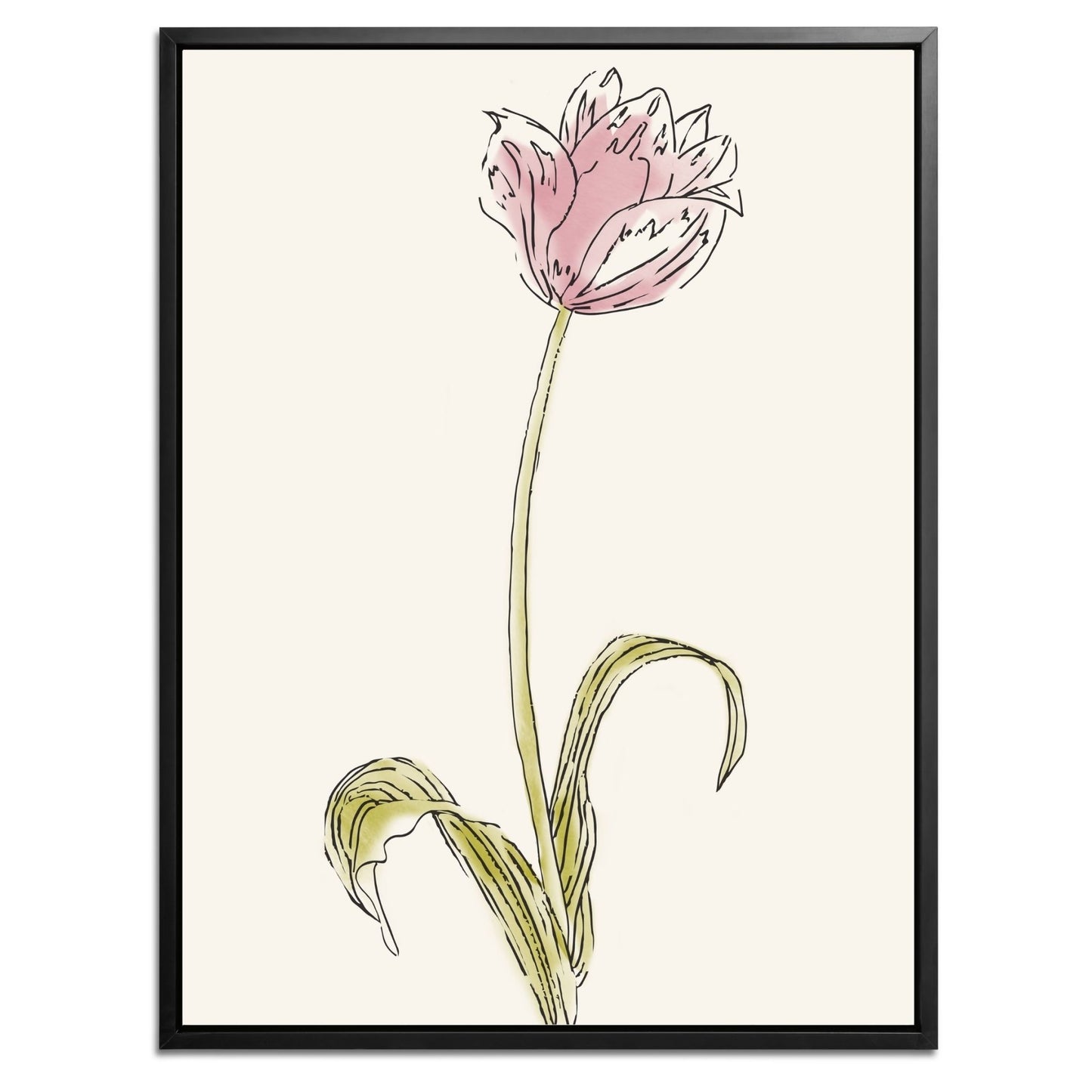 Pink Flower Botanical Fine Art Print by H Potter
