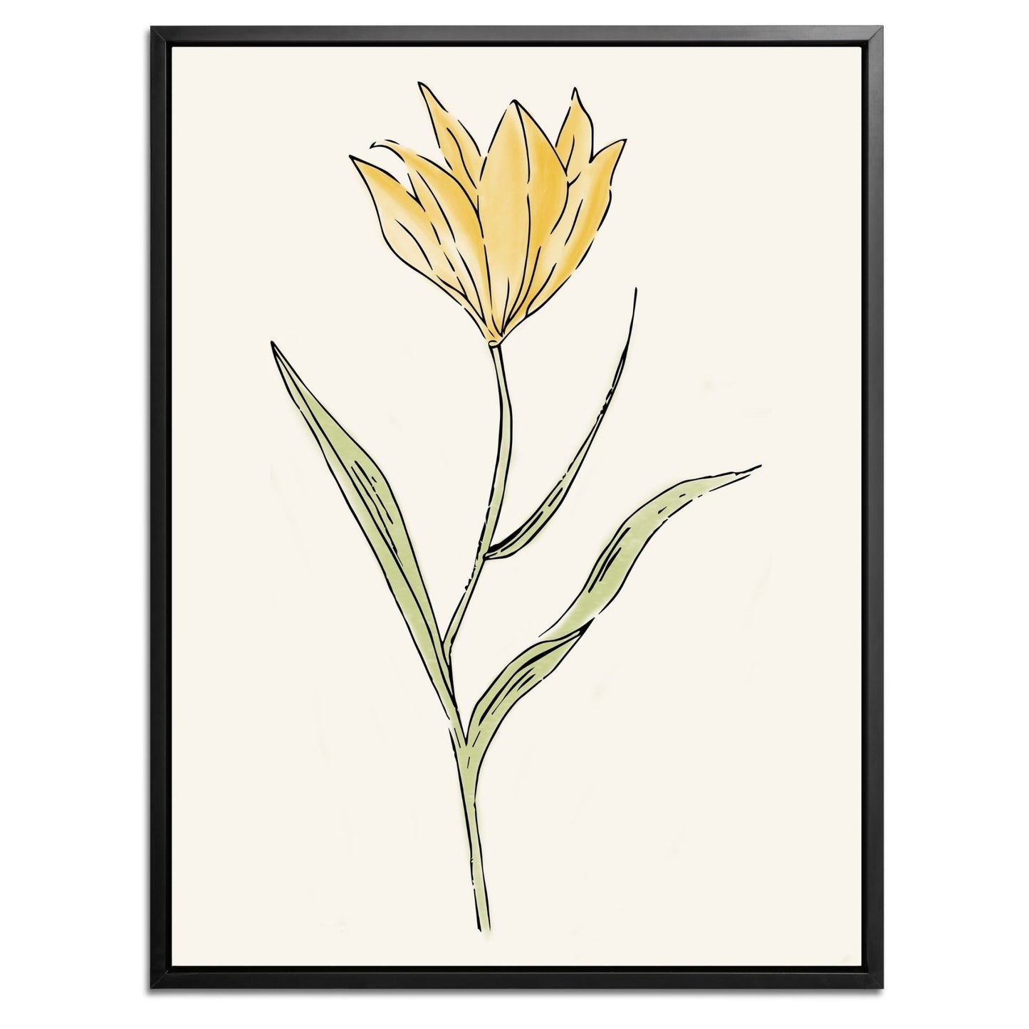 Yellow Flower Botanical Fine Art Print by H Potter