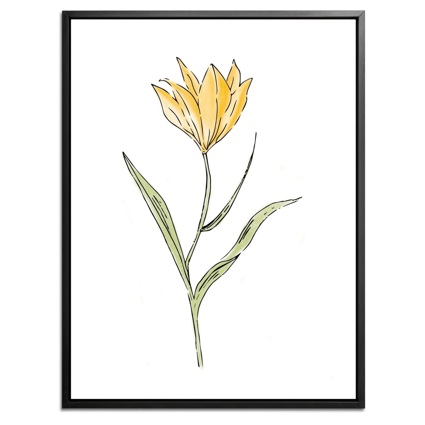 Yellow Flower Botanical Fine Art Print by H Potter
