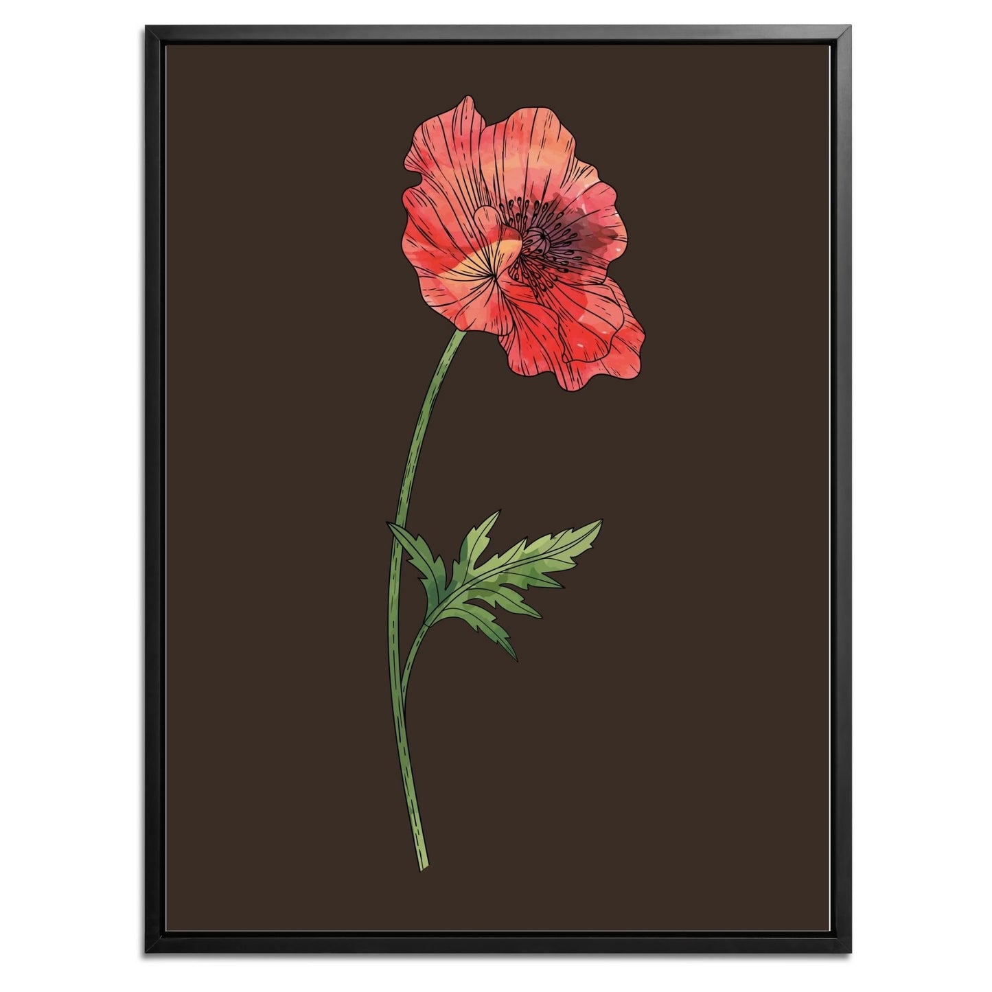 Poppy Botanical Fine Art Print by H Potter 2