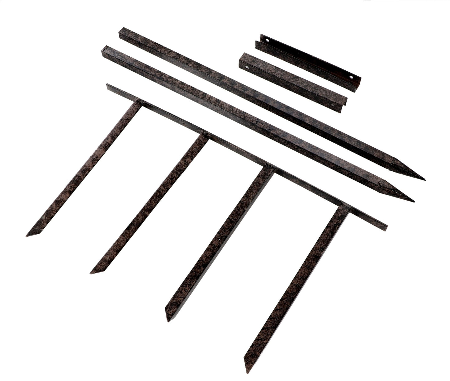 H Potter 8 Foot Wrought Iron Garden Trellis Metal Wall Screen with Wall Mounting Brackets - H Potter