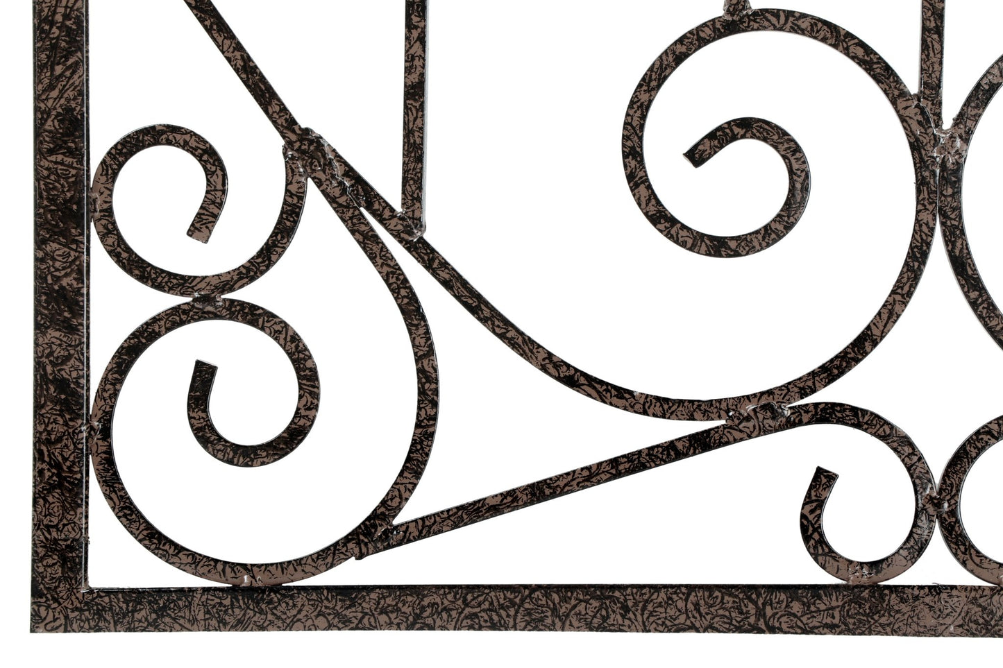 H Potter 8 Foot Wrought Iron Garden Trellis Metal Wall Screen with Wall Mounting Brackets