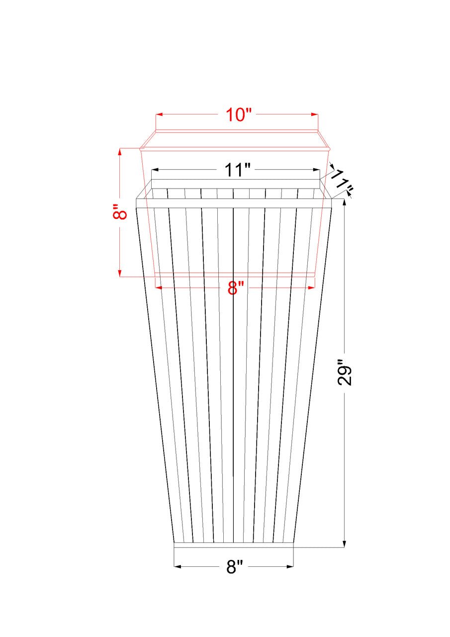 H Potter Tall Stainless Steel Planter with Antique Copper Finish