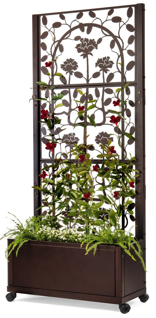 H Potter Rose Trellis Planter Privacy Screen for Patio Deck Balcony