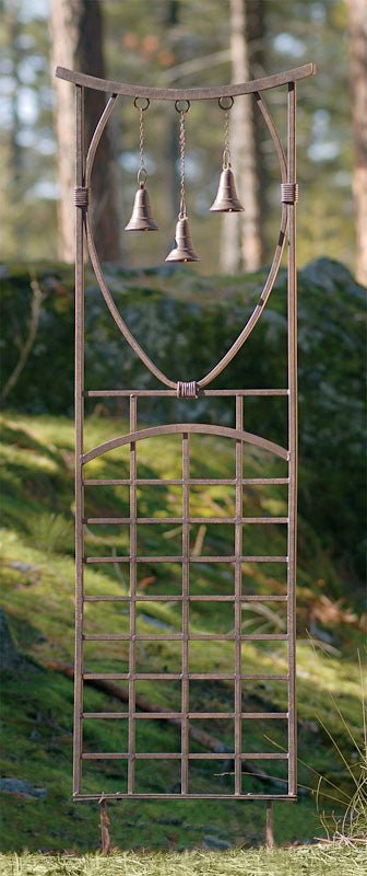 H Potter Garden Trellis Steeple Bells Wrought Iron Metal Yard Art vine flower outdoor lawn rustic climbing plants landscapers