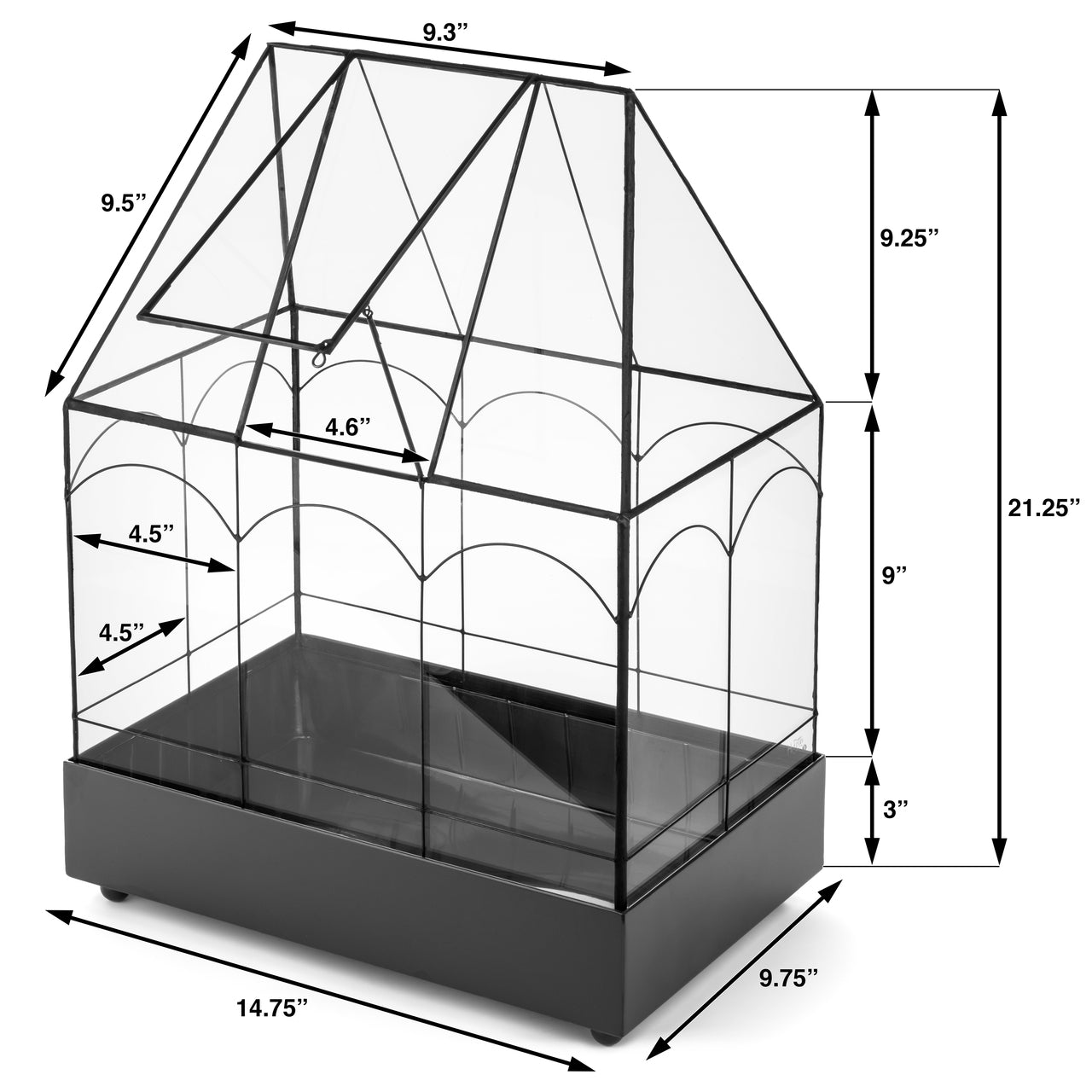 H Potter Glass Terrarium For Sale - Planter - Display Case