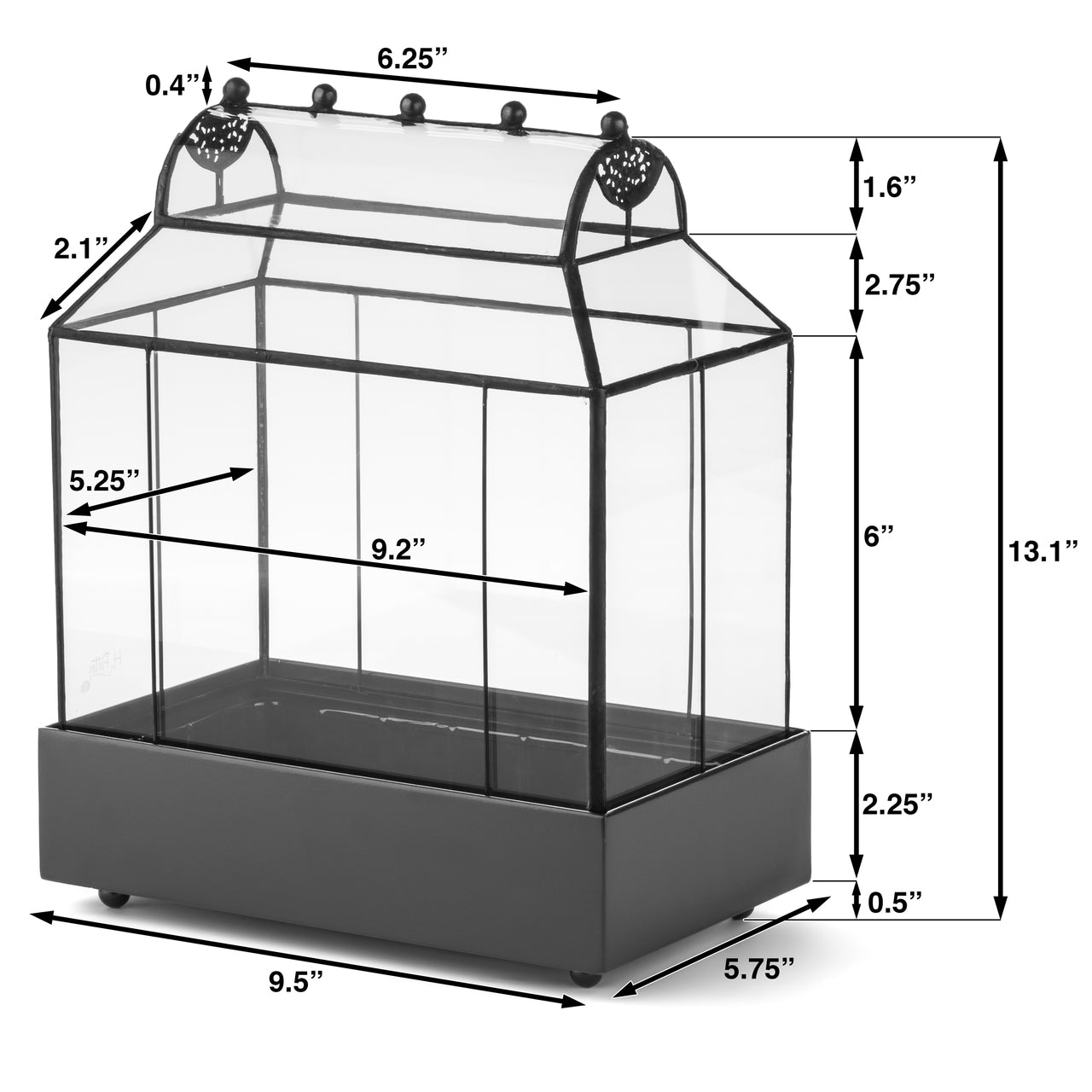 Table Top Barrel Roof Terrarium by H Potter