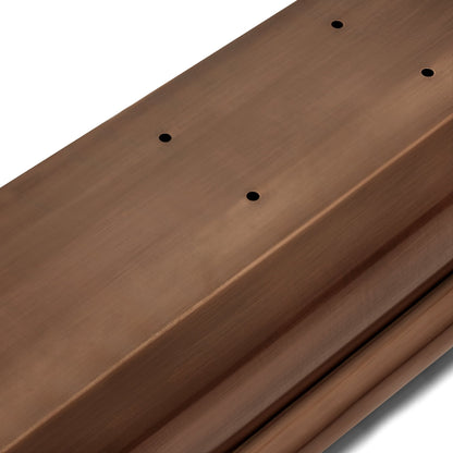 36-Inch Antique Copper Window Box with Metal Frame