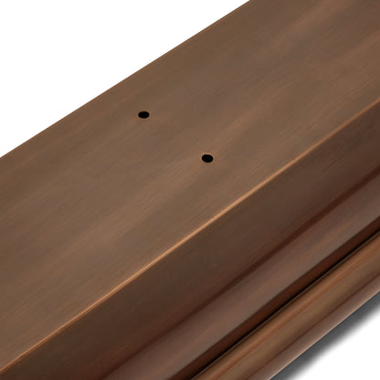 48-Inch Antique Copper Window Box with Metal Frame