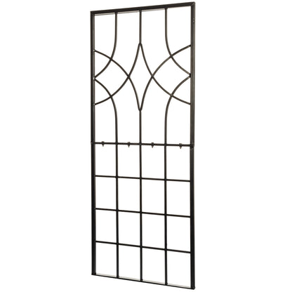 Angled view of H Potter geometric trellis showing curved lines and sturdy frame