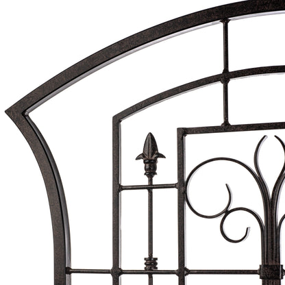 Close-up of welded iron and textured powder-coat finish on H Potter metal trellis