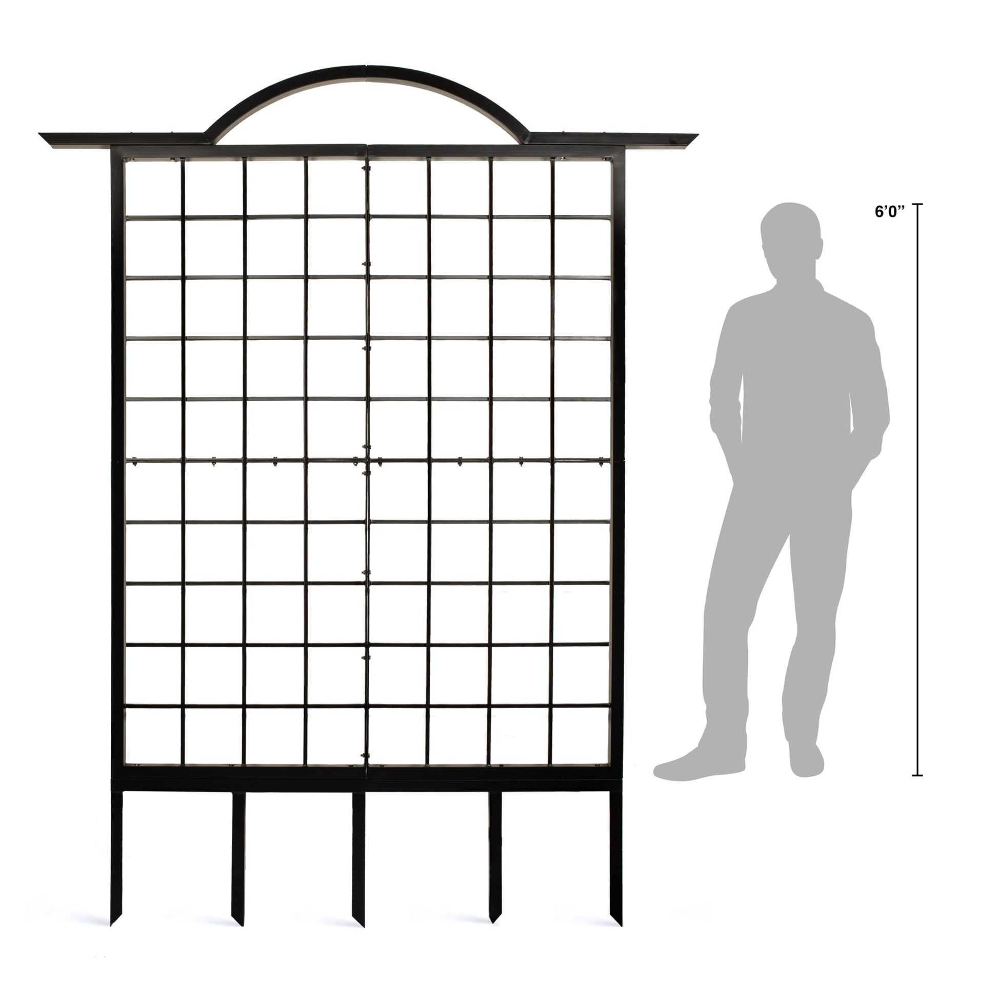 H Potter Garden Trellis Screen Grid Pattern Wrought Iron Heavy Metal Landscape Backyard Yard Art Structure Climbing Plants