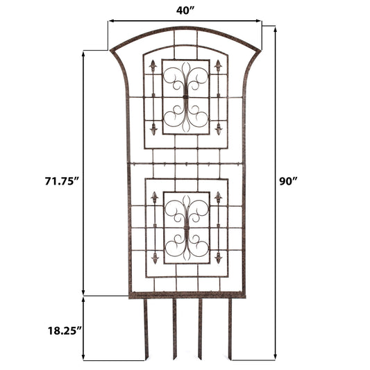 H Potter Metal Trellis Set of 3 – Iron Garden Decor, Indoor Outdoor Wall Art